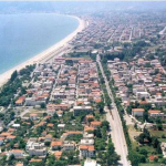Vom Asprovalta Strand, in Richtung Tehessaloniki   I